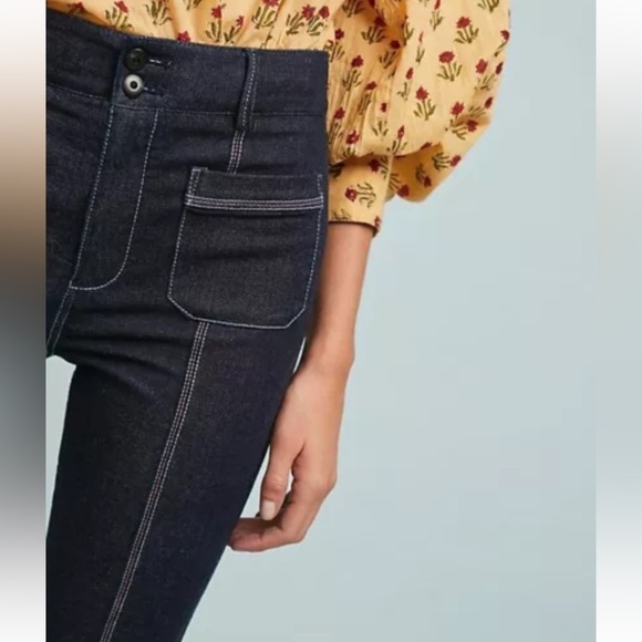 Anthropologie Pilcro and the Letterpress High Rise Flare Jeans sz 31 - Picture 5 of 14